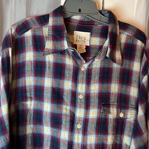 True Nation Plaid Shirt Big & Tall Men’s 2XL